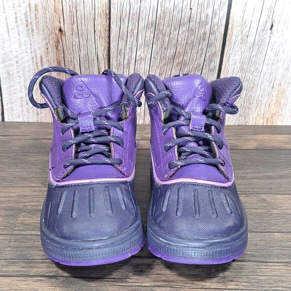 Nike Woodside 2 TD ACG Goadome 524878-500 Boot Purple Kids Size 8C (VGC) - Picture 2 of 9
